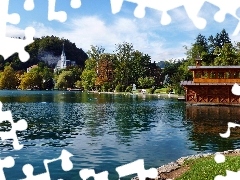 Park, lake, Harbour