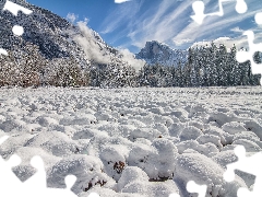 The United States, Mountains, Yosemite National Park, State of California, winter