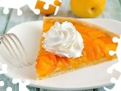 cake, peach