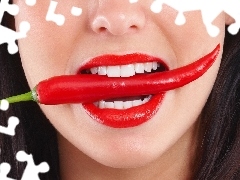 pepper, Women, lips