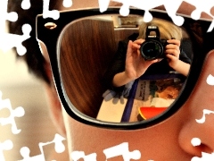 photographic, picture, reflection, Camera, Glasses