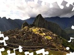 Picchu, ruins, Machu