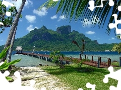 pier, Mountains, Gulf