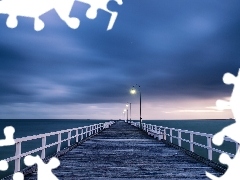 pier, Sky, sea