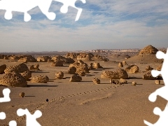 Desert, rocks, pilgrim, Sandstone