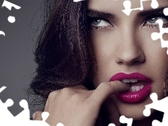 lips, Adriana Lima, Pink