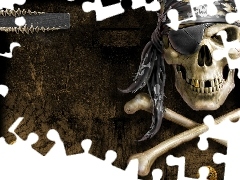 skull, bones, Pirate, Band
