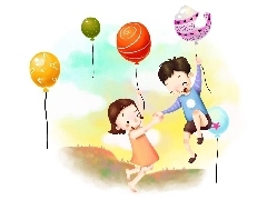 play, Kids, Balloons