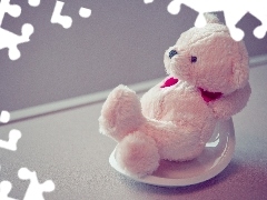 teddy bear, White, Plush