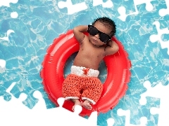 point, Funny, Glasses, Pool, Kid