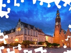 Houses, Wroclaw, Poland, town hall