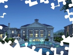 Pool, house, residence