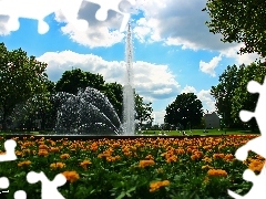 fountain, Opera, Poznan, before