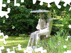 sculpture, botanical, Poznań, Garden