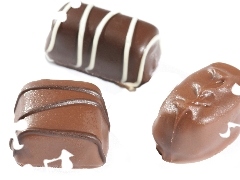 pralines, Three, tasty