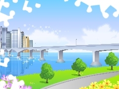 Way, buildings, Project, bridge