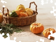 basket, pumpkin