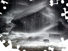 rocks, Rain