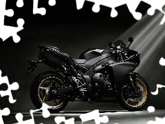 Black, Yamaha, rays, motor-bike