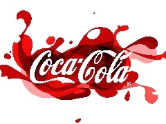 Red, blots, Coca, cola, text