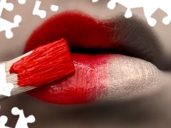 red, Women, lips