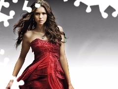 dress, Nina Dobrev, red hot