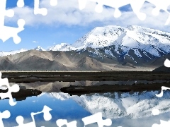 reflection, China, Mirror, water, Mountains