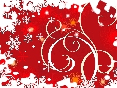 ribbon, flakes, snow