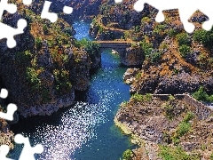 River, Mountains, bridge