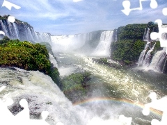 Great Rainbows, waterfall, River