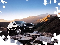 rocks, Subaru, Forester