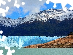 Mountains, Snowy, rocks, ice