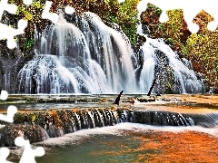 rocks, waterfall, Navajo