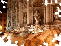 Fontanna Di Trevi, Rome, Italy, statues