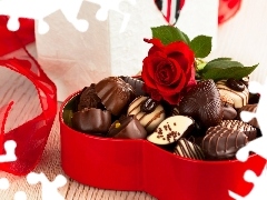rose, Chocolates, Valentine