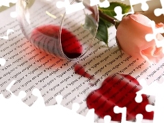 rose, Wine, Heart