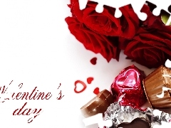 roses, pralines, Valentine