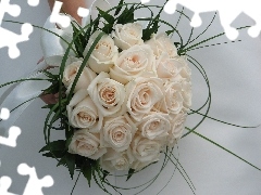 wedding, white, rouge, bunch