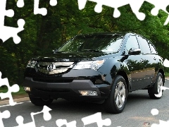 black, motion, route, Acura MDX