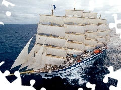 school Sedov, sea, sailing vessel