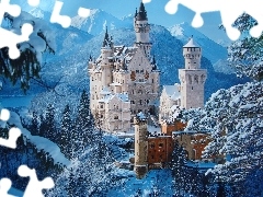 Neuschwanstein, winter, Schwangau, Germany, ##, Castle