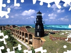 black, maritime, sea, Lighthouse