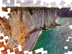 cliff, sea