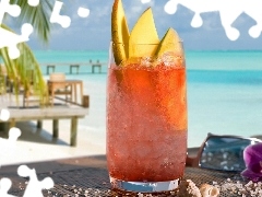 Orange, Beaches, sea, Drink