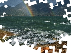 Great Rainbows, Mountains, sea