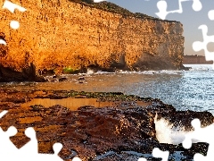 rocks, sea