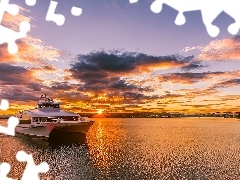 Great Sunsets, Catamaran, sea