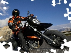 turn, KTM 990 Supermoto, sharp