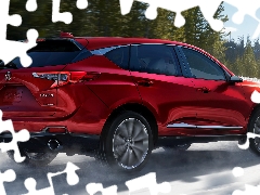 red hot, Back, side, Acura RDX