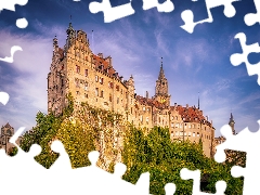 trees, Sigmaringen Castle, Sigmaringen, Germany, viewes, Rocks